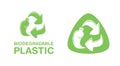 Biodegradable plastic - bottle turns to recycle