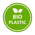 Biodegradable plastic icon vector plant eco friendly compostable material production for graphic design, logo, website, social