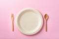 Biodegradable plate, Compostable plate or Eco friendly disposable plate Royalty Free Stock Photo