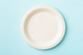 Biodegradable plate, Compostable plate or Eco friendly disposable plate Royalty Free Stock Photo
