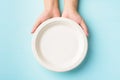 Biodegradable plate, Compostable plate or Eco friendly disposable plate Royalty Free Stock Photo