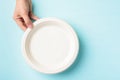 Biodegradable plate, Compostable plate or Eco friendly disposable plate Royalty Free Stock Photo