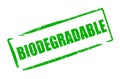 Biodegradable rectantular rubber stamp