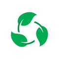 Biodegradable recyclable plastic free package icon. Vector bio recyclable degradable label logo template Royalty Free Stock Photo