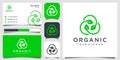 Biodegradable recyclable plastic free package icon. Vector bio recyclable degradable label logo template. icon and business card Royalty Free Stock Photo