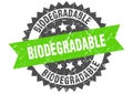 Biodegradable stamp. biodegradable grunge round sign.