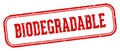 biodegradable stamp. biodegradable rectangular stamp on white background Royalty Free Stock Photo