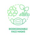Biodegradable surgical masks concept icon Royalty Free Stock Photo