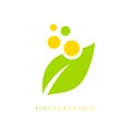 Biodegradable vector logo Royalty Free Stock Photo