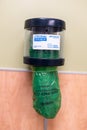 Biodegradable vomit bag in the OHSU hospital