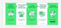 Biodegradable waste reduction benefits onboarding vector template