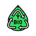 biodegradable waste sorting color icon vector illustration Royalty Free Stock Photo