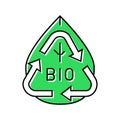 biodegradable waste sorting color icon vector illustration Royalty Free Stock Photo