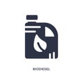 biodiesel icon on white background. Simple element illustration from ecology concept