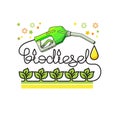 Biodiesel natural energy concept. Vector.