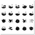 Biodiversity glyph icons set