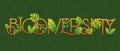 Biodiversity green plant leaf banner sign