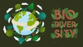 Biodiversity green concept hands hugging earth