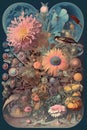 Biodiversity, AI generative vivid watercolor illustration