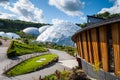 Biodomes and THE CORE, Information Centre for the Eden Project. Royalty Free Stock Photo