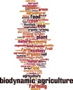 Biodynamic agriculture word cloud Royalty Free Stock Photo