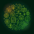 Bioenergy circular green illustration