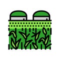 bioenergy farming biomass color icon vector illustration