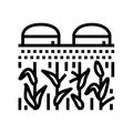 bioenergy farming biomass line icon vector illustration