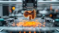 Bioengineered 3D printer produces a human thyroid. Genetic futuristic technology