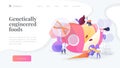 Genetically modified foods landing page concept