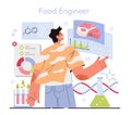 Bioengineering concept. Biotechnology for food engineering. Scientist study, Royalty Free Stock Photo