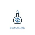 Bioengineering concept 2 colored icon