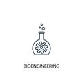 Bioengineering concept line icon. Simple Royalty Free Stock Photo