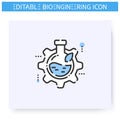 Bioengineering line icon. Editable illustration