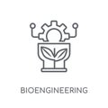 bioengineering linear icon. Modern outline bioengineering logo c