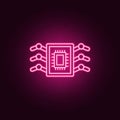 Bioengineering nanorobotics icon. Elements of artifical in neon style icons. Simple icon for websites, web design, mobile app,