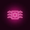 Bioengineering nanorobotics icon. Elements of artifical in neon style icons. Simple icon for websites, web design, mobile app,