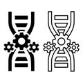 Bioengineering vector icon set. biotechnology illustration sign collection. agriculture symbol.