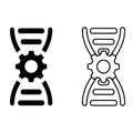 Bioengineering vector icon set. biotechnology illustration sign collection. agriculture symbol.