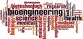 Bioengineering word cloud Royalty Free Stock Photo