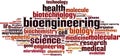 Bioengineering word cloud Royalty Free Stock Photo