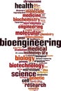 Bioengineering word cloud Royalty Free Stock Photo