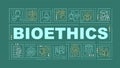 Bioethics green word concept