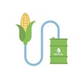 Biofuel - Biomass Ethanol, Made from Corn. Royalty Free Stock Photo