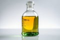 Biofuel in chemical lab in glass bottle E-Fuel AI generated