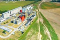 Biofuel factory aerial view Royalty Free Stock Photo