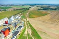 Biofuel factory aerial view Royalty Free Stock Photo