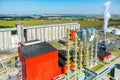 Biofuel factory aerial view Royalty Free Stock Photo