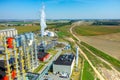 Biofuel factory aerial view