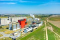 Biofuel factory aerial view Royalty Free Stock Photo